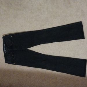 American Eagle Outfitters Black Kick Boot Bootcut Jeans Size 00 Short